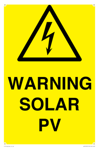 WV16525: Warning Solar PV