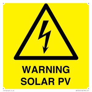 WV16525: Warning Solar PV