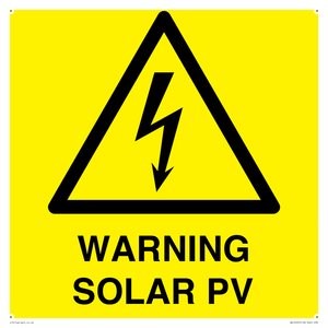 WV16525: Warning Solar PV
