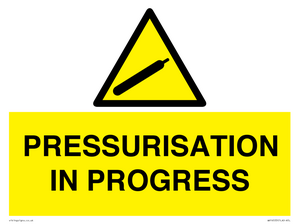 WV16533: pressurisation in progress