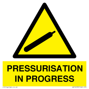 WV16533: pressurisation in progress