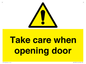 WV16781: Take care when opening door