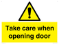 WV16781: Take care when opening door