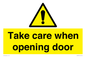 WV16781: Take care when opening door