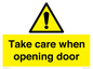 WV16781: Take care when opening door