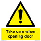 WV16781: Take care when opening door