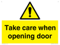 WV16785: Take care when opening door