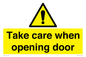 WV16785: Take care when opening door