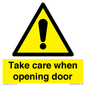 WV16785: Take care when opening door