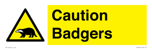 WV16877: Caution Badgers