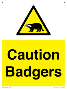 WV16877: Caution Badgers