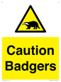 WV16877: Caution Badgers