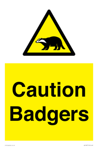 WV16877: Caution Badgers