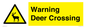 WV16942: Warning Deer Crossing