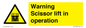 WV17048: Warning Scissor lift in operation