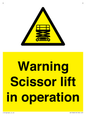 WV17048: Warning Scissor lift in operation