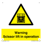 WV17048: Warning Scissor lift in operation