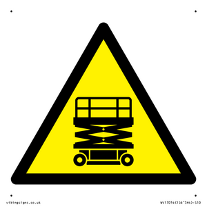WV17054: Warning Scissor Lift Symbol
