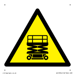 WV17054: Warning Scissor Lift Symbol