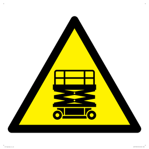 WV17054: Warning Scissor Lift Symbol