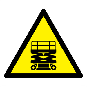 WV17054: Warning Scissor Lift Symbol