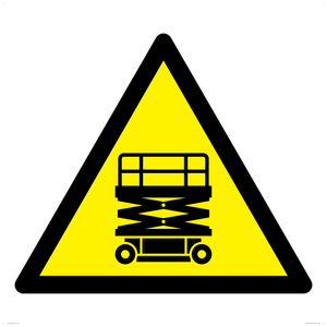 WV17054: Warning Scissor Lift Symbol