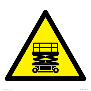 WV17054: Warning Scissor Lift Symbol