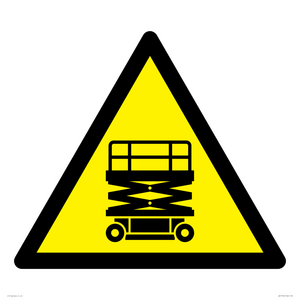 WV17054: Warning Scissor Lift Symbol