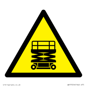 WV17054: Warning Scissor Lift Symbol