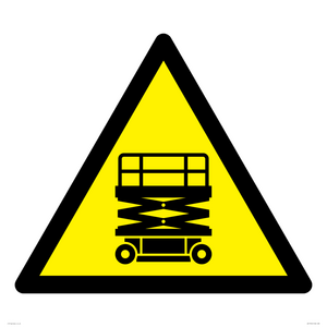 WV17054: Warning Scissor Lift Symbol