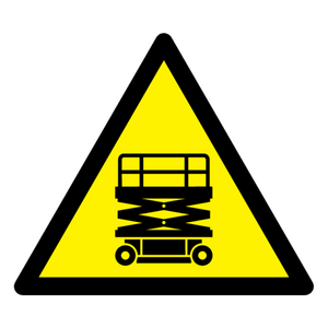 WV17054: Warning Scissor Lift Symbol