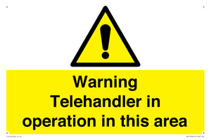 WV17058: Warning Telehandler in operation in this area