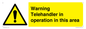 WV17058: Warning Telehandler in operation in this area