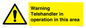 WV17058: Warning Telehandler in operation in this area