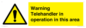 WV17058: Warning Telehandler in operation in this area