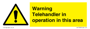 WV17058: Warning Telehandler in operation in this area