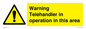 WV17058: Warning Telehandler in operation in this area