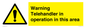 WV17058: Warning Telehandler in operation in this area