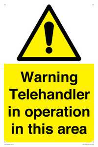WV17058: Warning Telehandler in operation in this area
