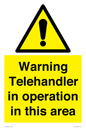 WV17058: Warning Telehandler in operation in this area