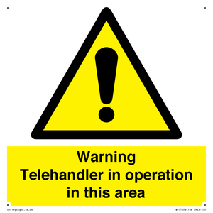WV17058: Warning Telehandler in operation in this area