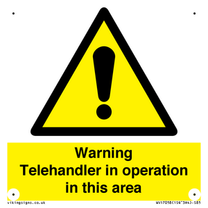 WV17058: Warning Telehandler in operation in this area
