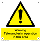 WV17058: Warning Telehandler in operation in this area