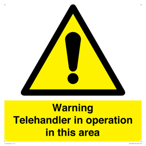 WV17058: Warning Telehandler in operation in this area