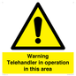 WV17058: Warning Telehandler in operation in this area