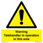 WV17058: Warning Telehandler in operation in this area