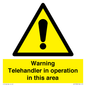 WV17058: Warning Telehandler in operation in this area