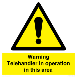 WV17058: Warning Telehandler in operation in this area