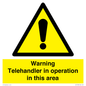 WV17058: Warning Telehandler in operation in this area