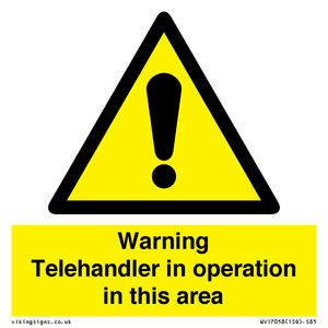 WV17058: Warning Telehandler in operation in this area
